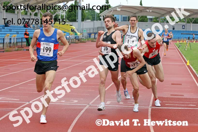 Senior mens 1500 metres, Northern Senior and Under-20s Champs., SportsCity, Manchester. Photo: David T. Hewitson/Sports for All Pics
